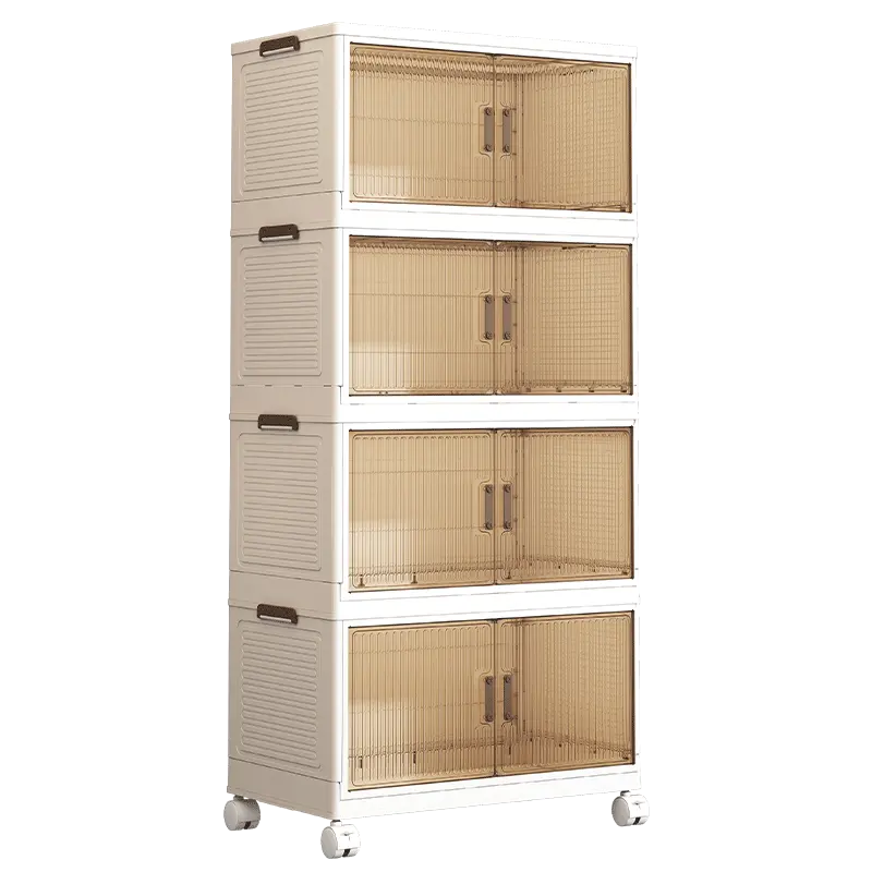 Modern Stackable Plastic Foldable Wardrobe Storage Cabinet